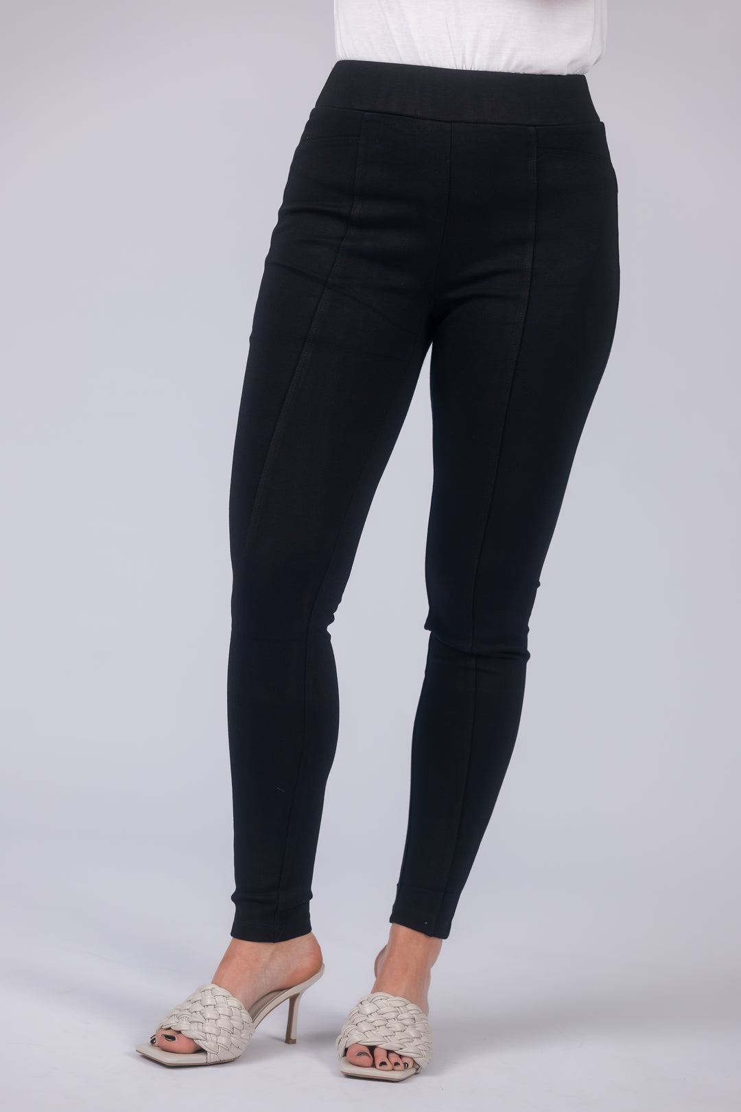 Intro Petite Size Bella Solid Double Knit Slim Her Leggings